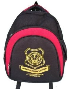 Udyog GCA School Bag .Code: 567 Black Red 14"