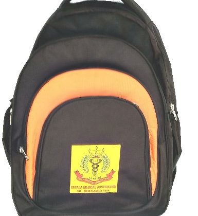 Udyog Indian Medical Association Backpack. Code: 567 Black Orange 19″